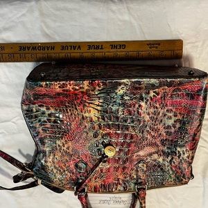 Brahmin tote with strap.